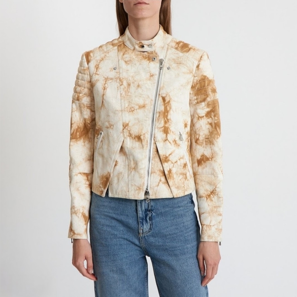 Phillip Lim Cropped Combo Jacket in Marble Size S